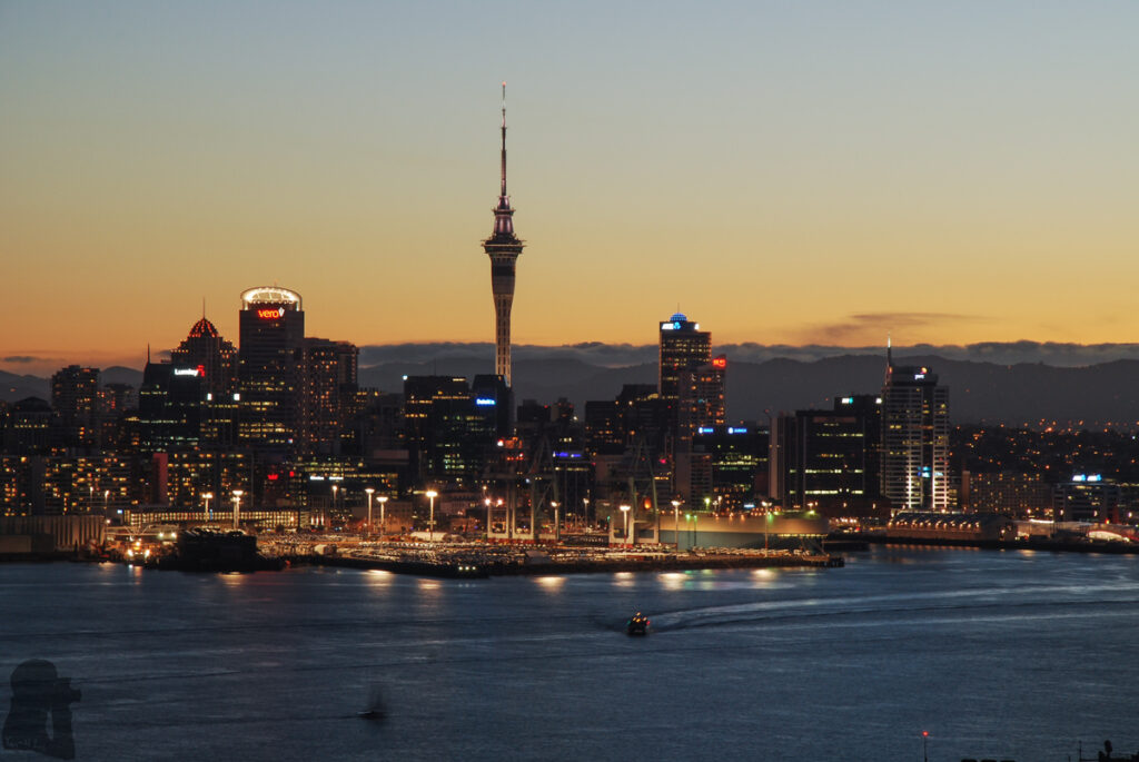 Auckland, the Beautiful City that Gave Our First Impression about New Zealand Auckland shined at dusk.