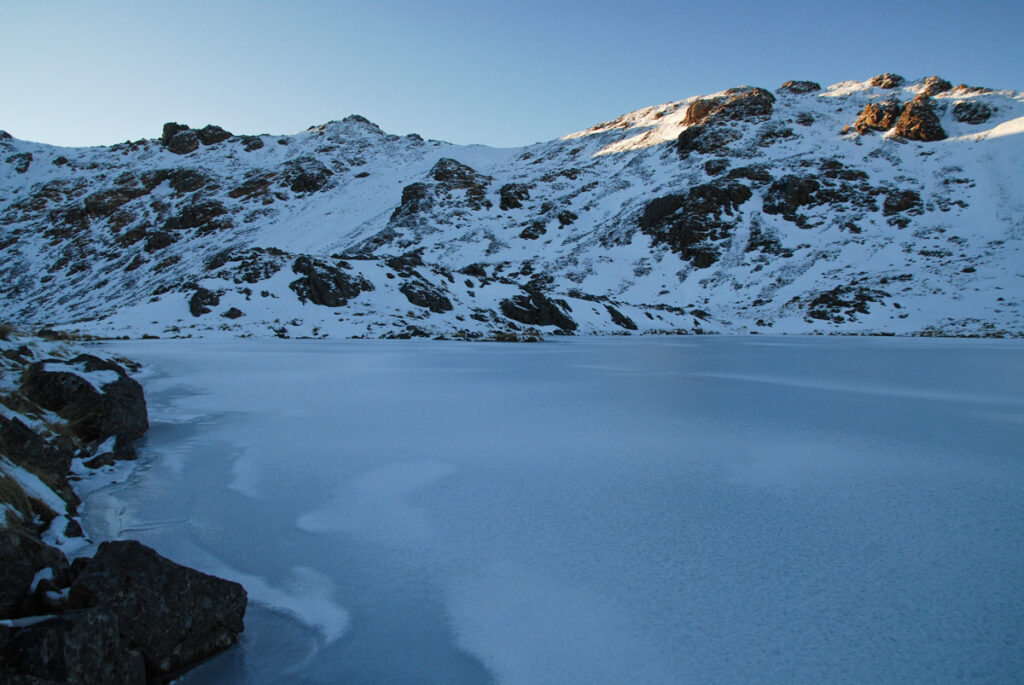 Being on a frozen lake for the first time