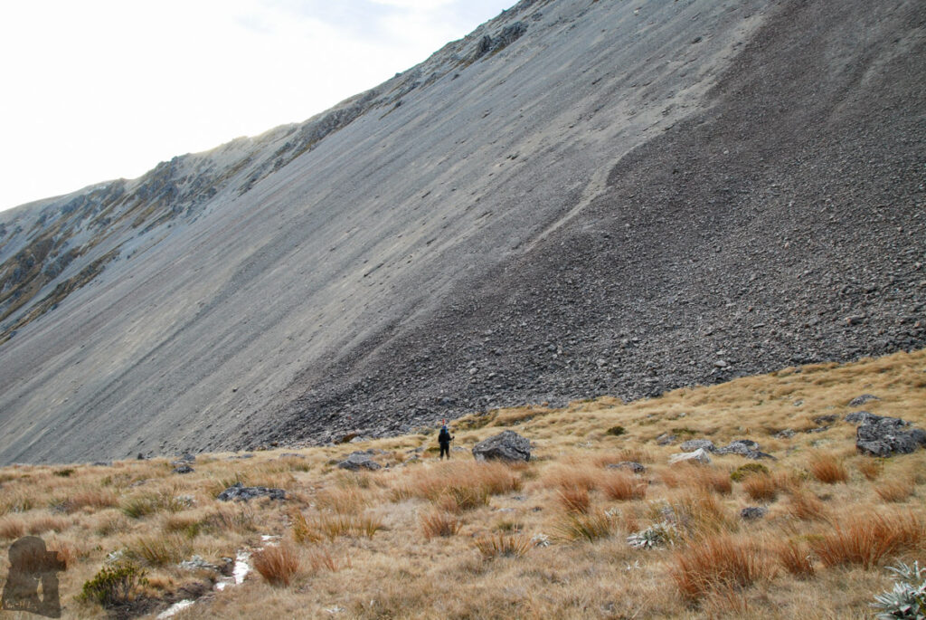 We left the winter condition on the ridge.