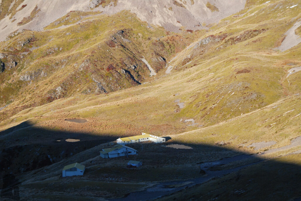 The huts of old Mt. Robert Ski Field