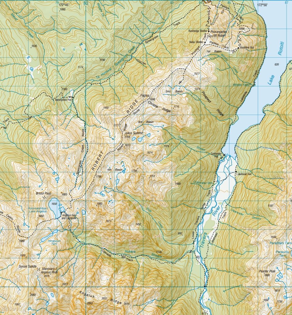 Toitū Te Whenua copyright Sourced from Topo50 Map BS24