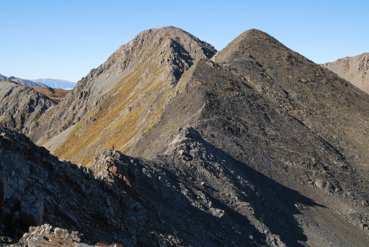 On the ridge behind me