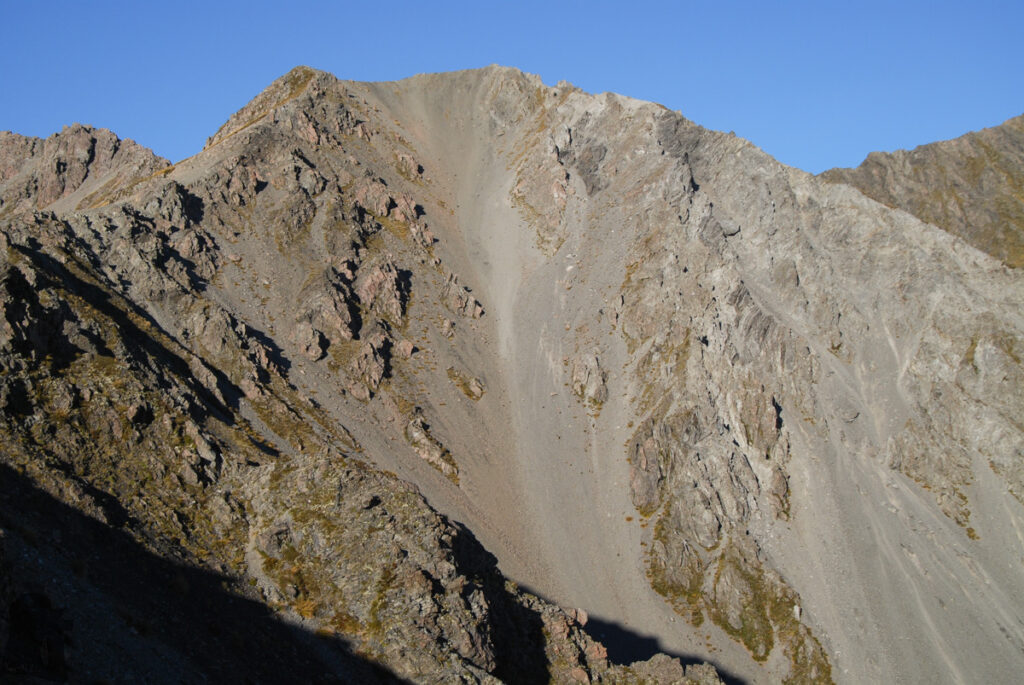 Mt. Bealey - Avalanche Peak Traverse; the Exciting but not Extreme Off-Trail Hiking in Arthur's Pass National Park the huge scree slope from Pt 1760