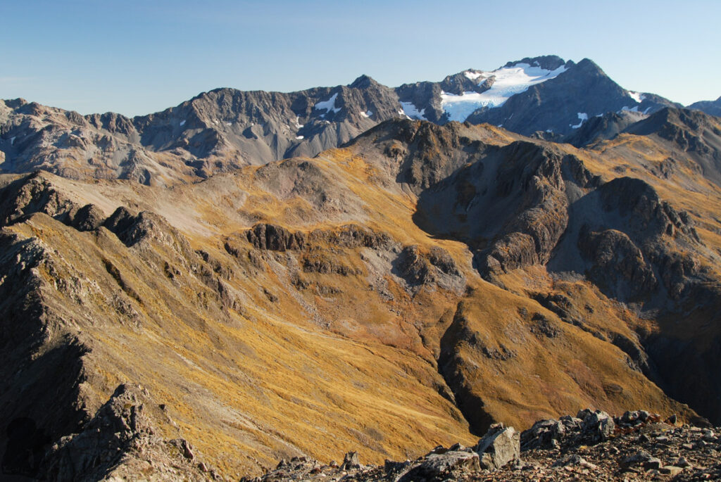 Mt. Bealey - Avalanche Peak Traverse; the Exciting but not Extreme Off-Trail Hiking in Arthur's Pass National Park The following sections to Avalanche Peak with Mt. Rolleston and Jellicoe Ridge behind