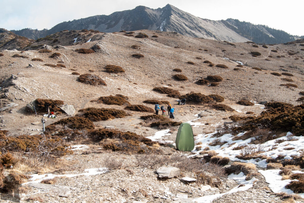 The funny look of our green tent resembled an insect’s egg in the field.