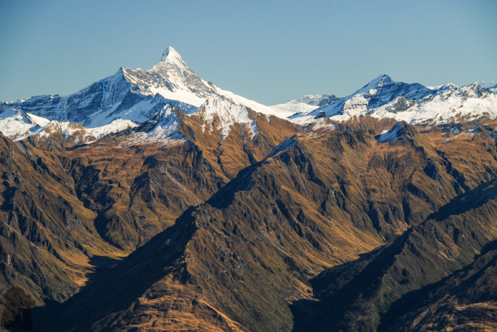 Sentinel Peak, the Summit on the Serrated Ridge Overlooks Lake Hāwea and Lake Wānaka Mt. Aspiring / Tititea