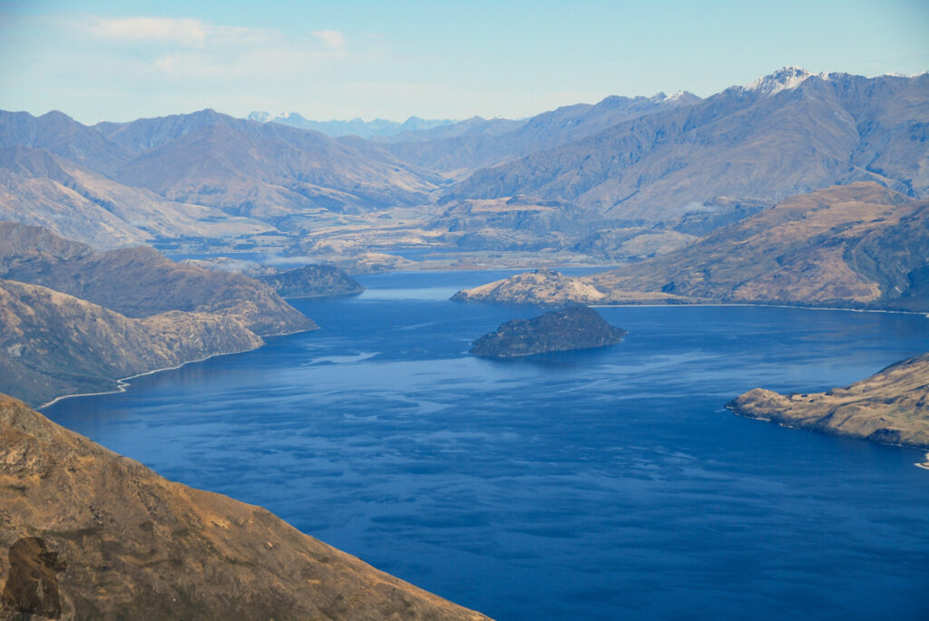 Sentinel Peak, the Summit on the Serrated Ridge Overlooks Lake Hāwea and Lake Wānaka Lake Wānaka Lake Wanaka