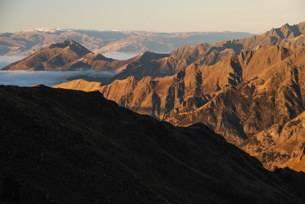 Sentinel Peak, the Summit on the Serrated Ridge Overlooks Lake Hāwea and Lake Wānaka Sentinel Peak