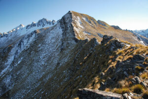 Sentinel Peak appeared behind the blade-like ridge.