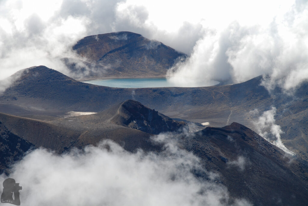 Cloud engulfed Blue Lake.