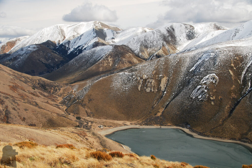 Trig-M Route, a Short Walk to Overlook Lake Lyndon and Porters Pass The lodge hidden within rolling hills
