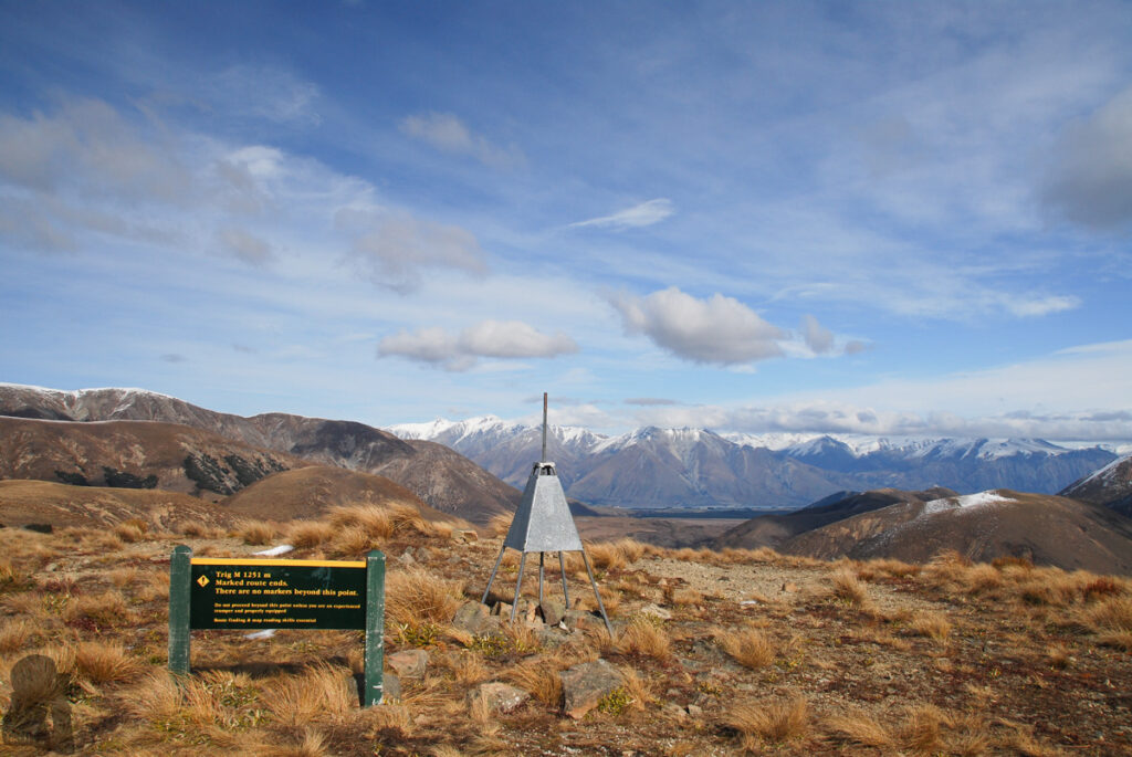 Trig-M Route, a Short Walk to Overlook Lake Lyndon and Porters Pass At the end of the track; the spacious top to enjoy the scenery Trig-M hike photo