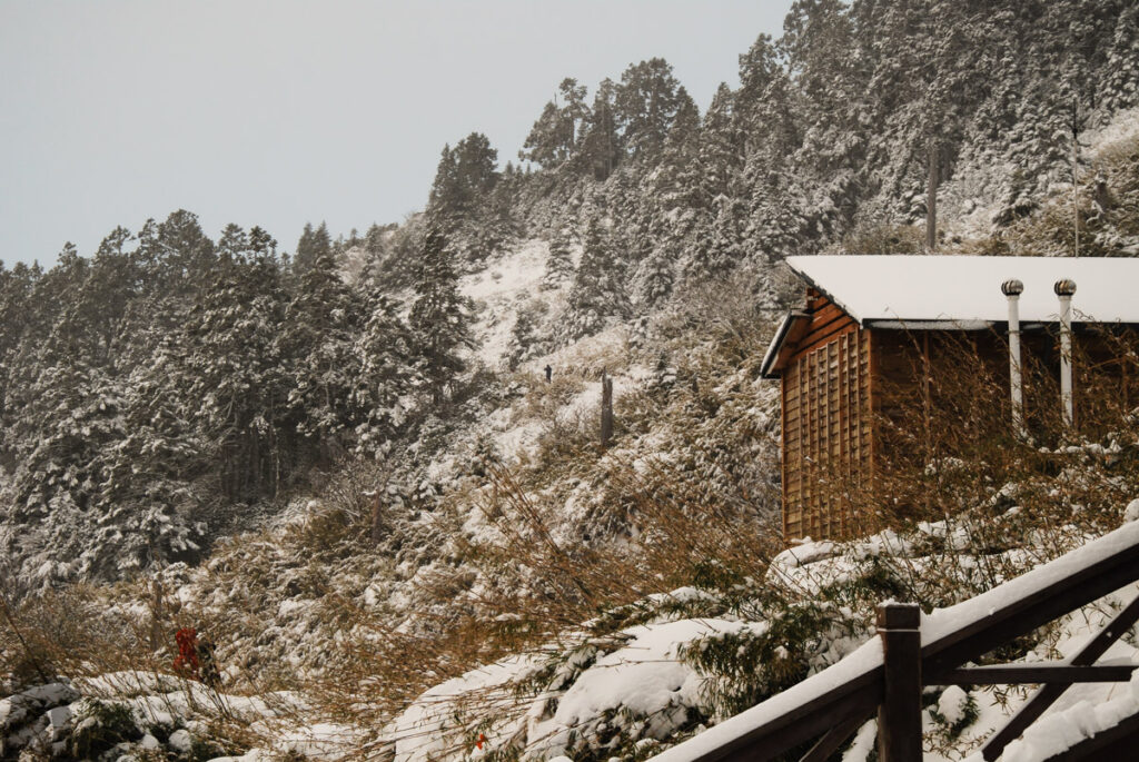 snowfall at 369 Cabin