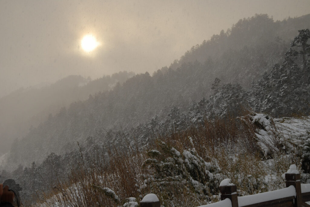 snowfall at 369 Cabin