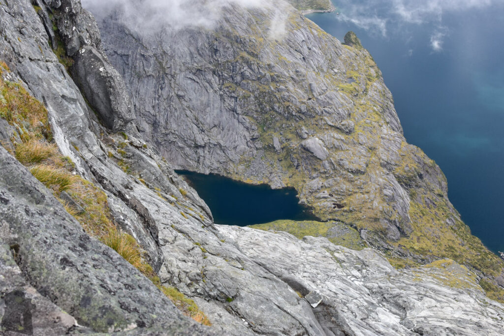 A camp near Barrier Knob; overlooking the dreamy Gertrude Valley and Lake Adelaide The smaller lake higher than Lake Adelaide