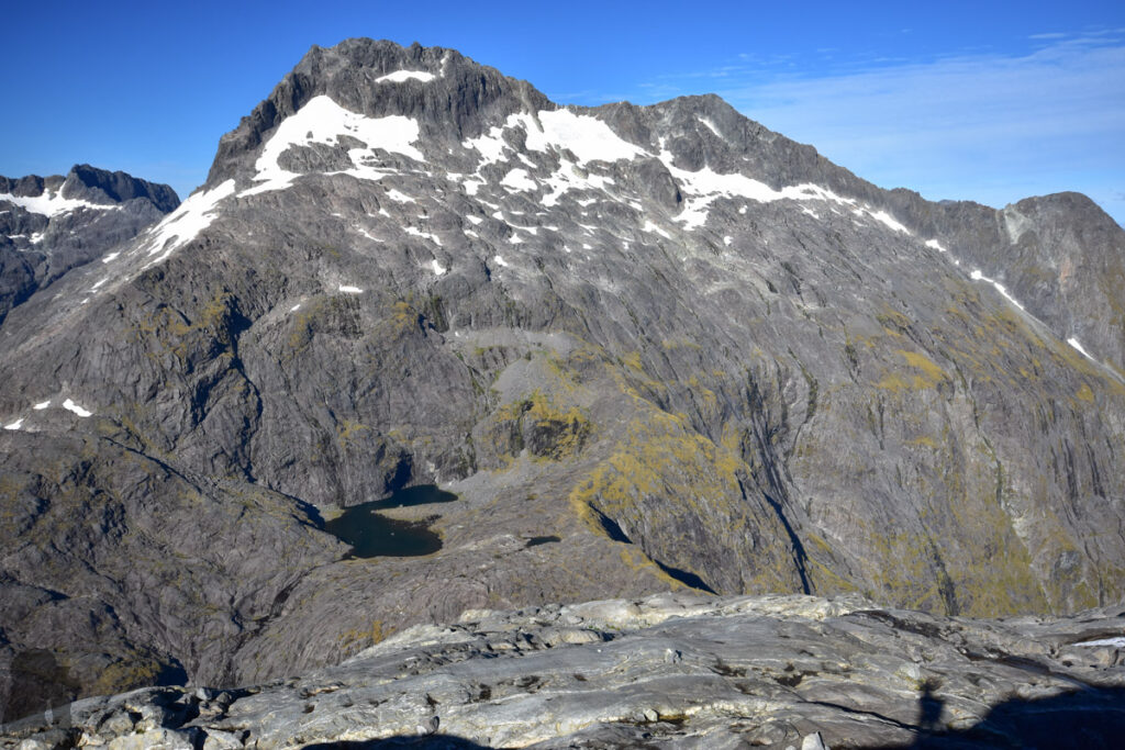 A camp near Barrier Knob; overlooking the dreamy Gertrude Valley and Lake Adelaide Mt. Talbot