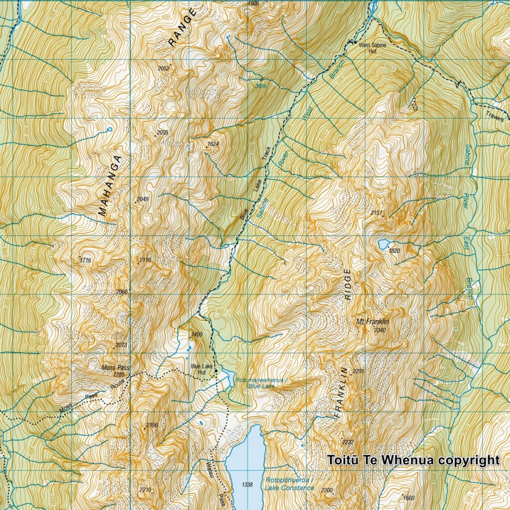 Toitū Te Whenua copyright Sourced from Topo50 Map BS24