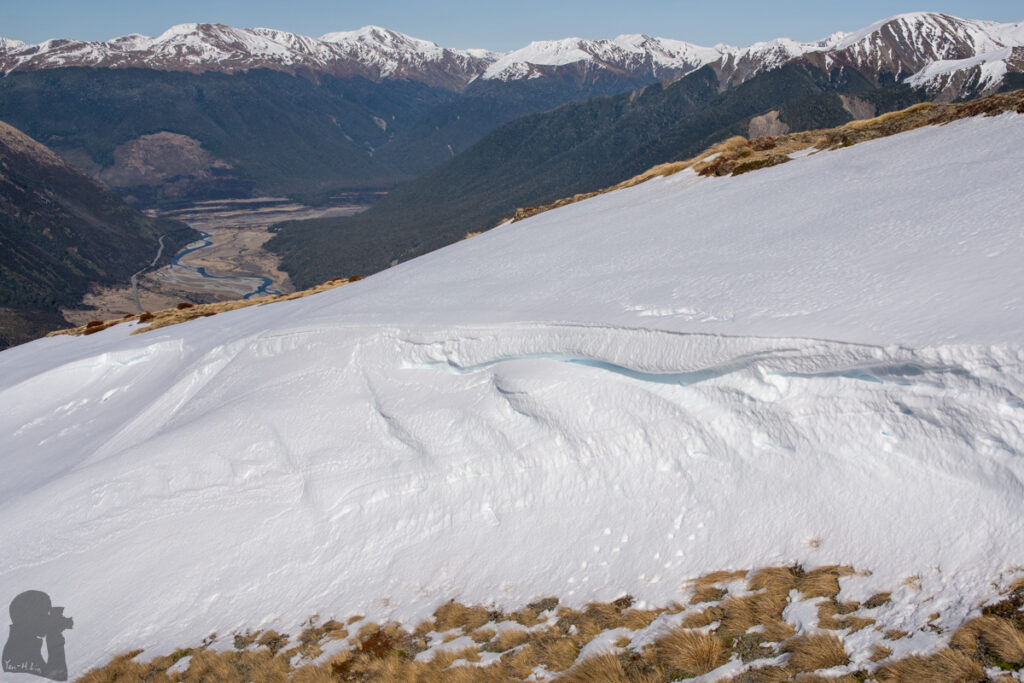 Faust in Snow; Camping on its Snowy Ridge Faust