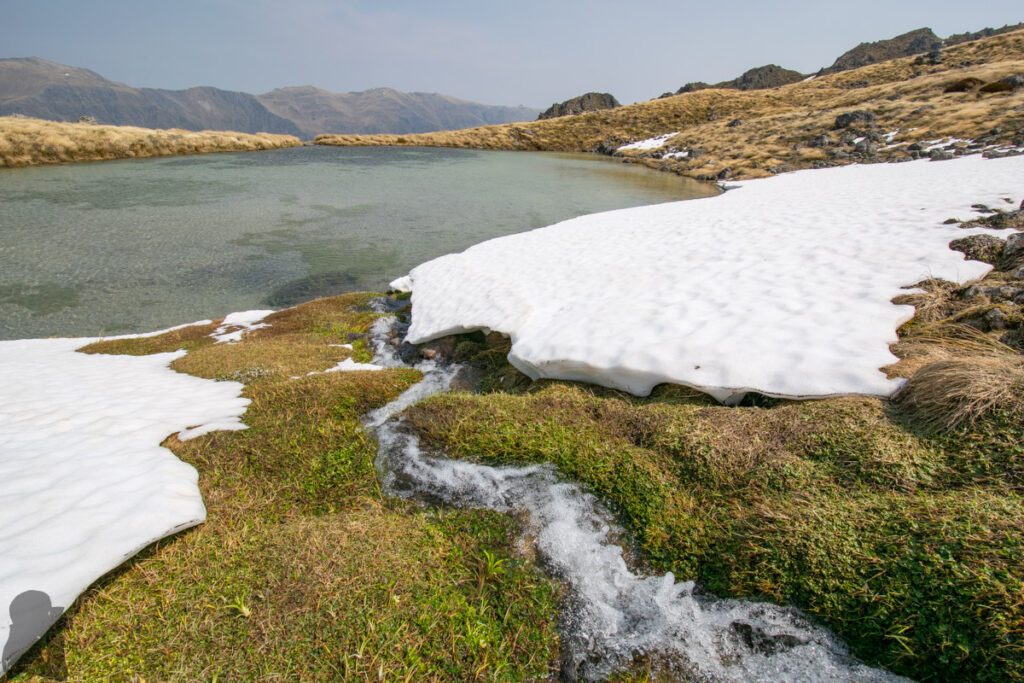 Faust, Libretto Range, Camp by its Colorful Tarns on the Ridge The lower tarn