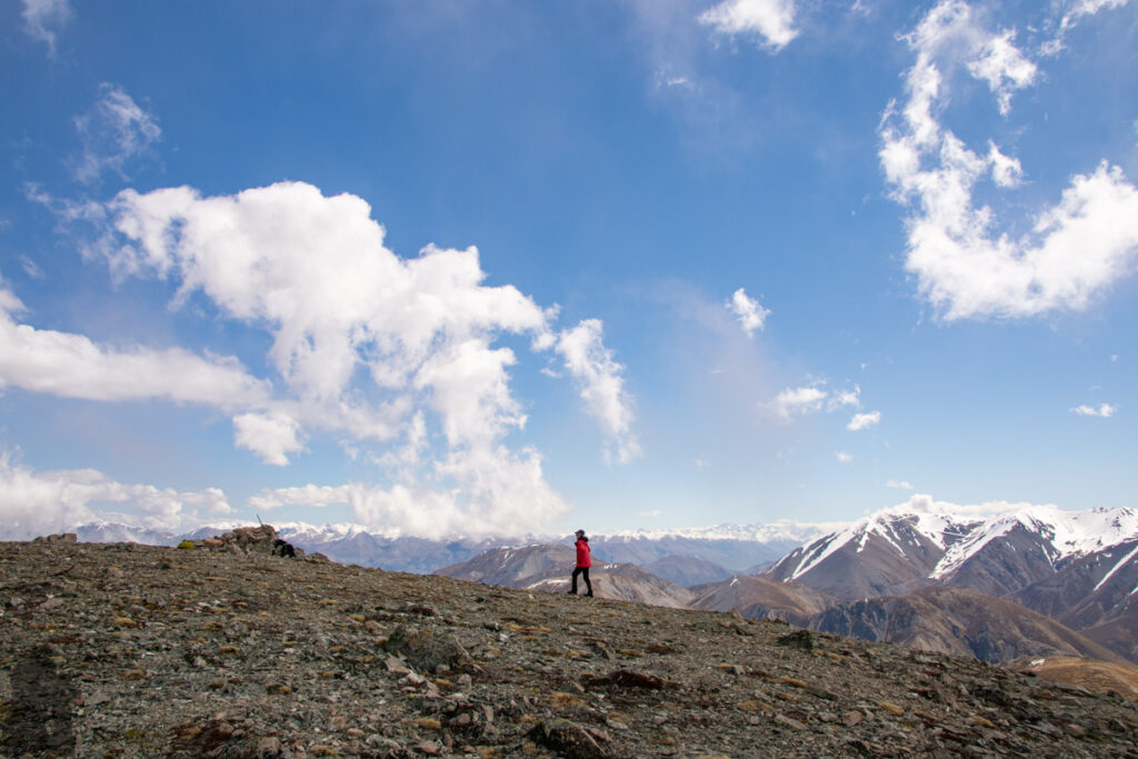 Foggy Peak & Castle Hill Peak, Climb Much Higher above Porters Pass on an Unmarked Route At the top of Foggy Peak