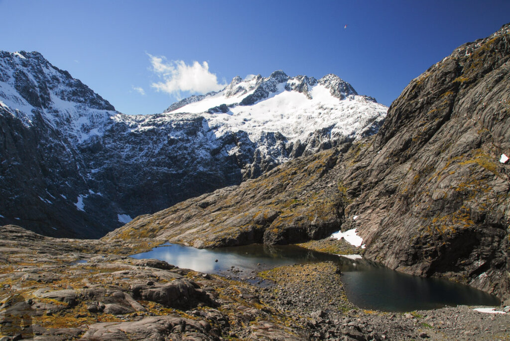 Gertrude Saddle Route, My Favorite Trail to View the Breathtaking Fiordland The high lake