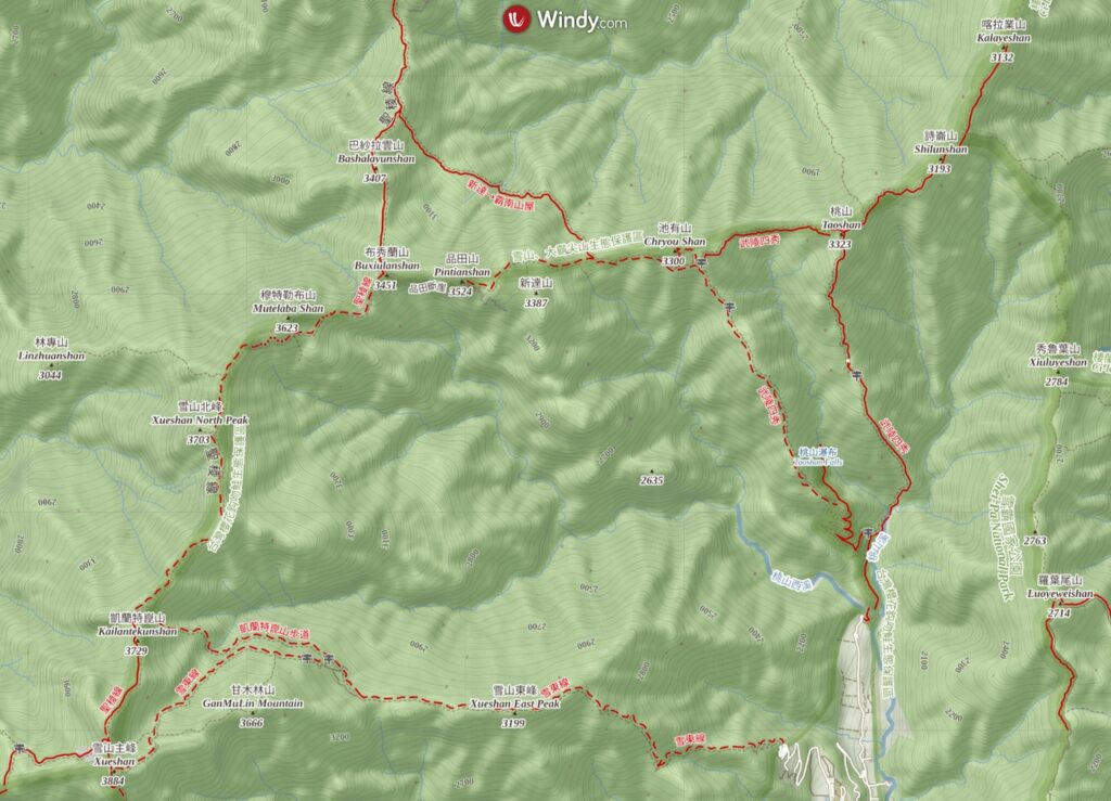 The Holy Ridge, Shengleng "O" Trail (O聖), the Most Famous Ridgeline in Taiwan Holy Ridge O map
