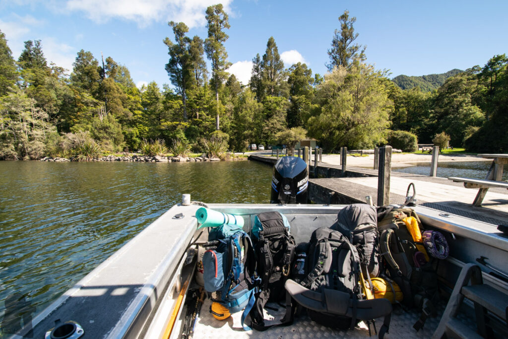 Blue Lake & Sabine Track-Moss Pass-D’Urville Track; Revisit the Clearest Fresh Water in the World on a Lesser-Visited Route On-board the water taxi in Lake Rotoroa village