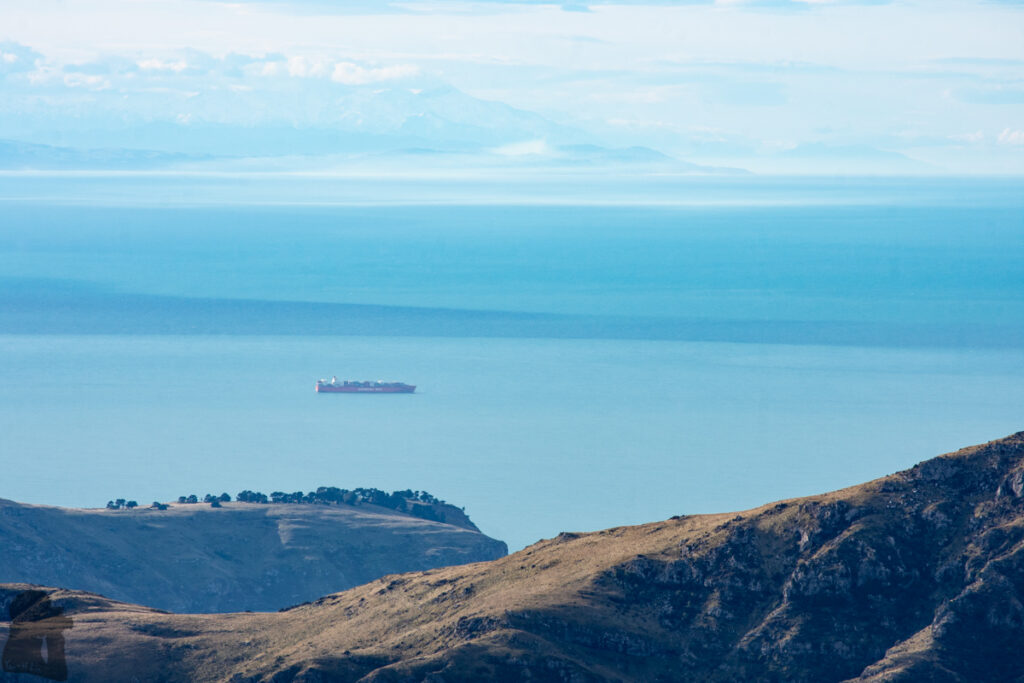 Mount Herbert / Te Ahu Pātiki, Overlooking the Canterbury and Beyond on the Tallest Mountain of Banks Peninsula Snow-capped range appeared far behind the vessel.