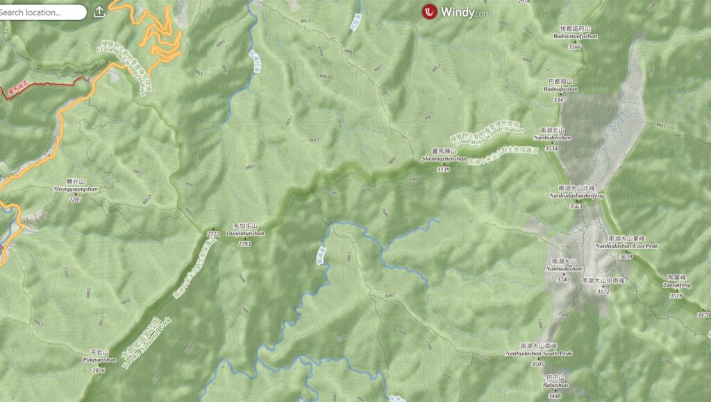 Nanhudashan map
