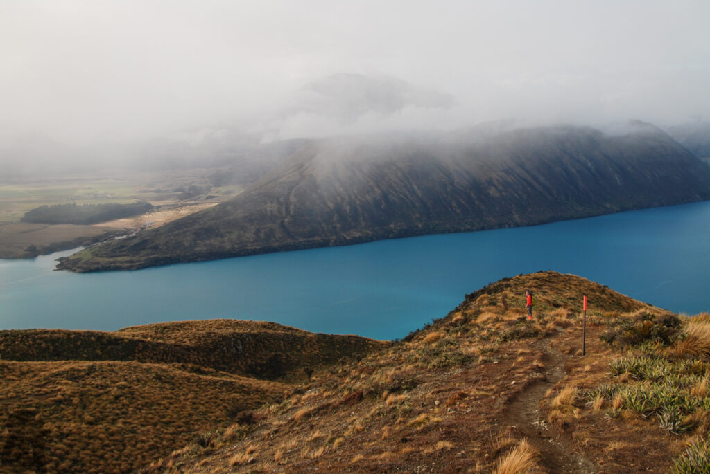 Peak Hill, the Gentle Hill Flanked by the Peaceful Lake Coleridge and Braided Rakaia River Peak Hill Track