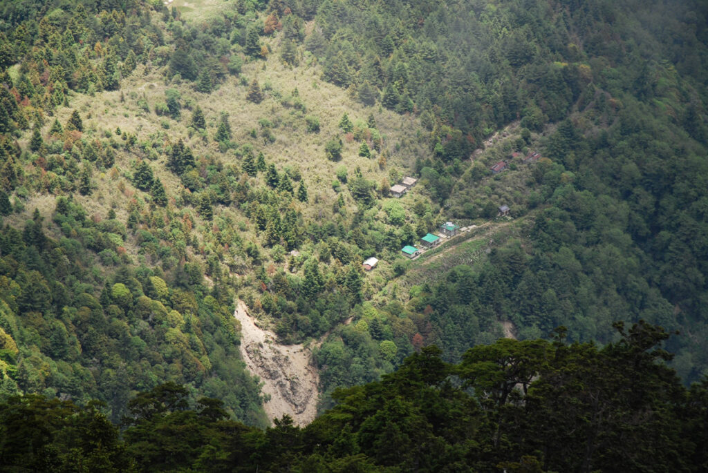 The aerial view of Guangao Hiking Service Station
