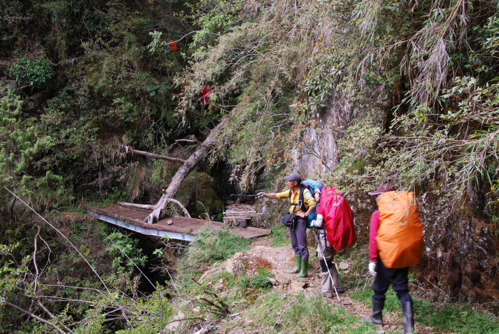 Another damaged spot of the trail
