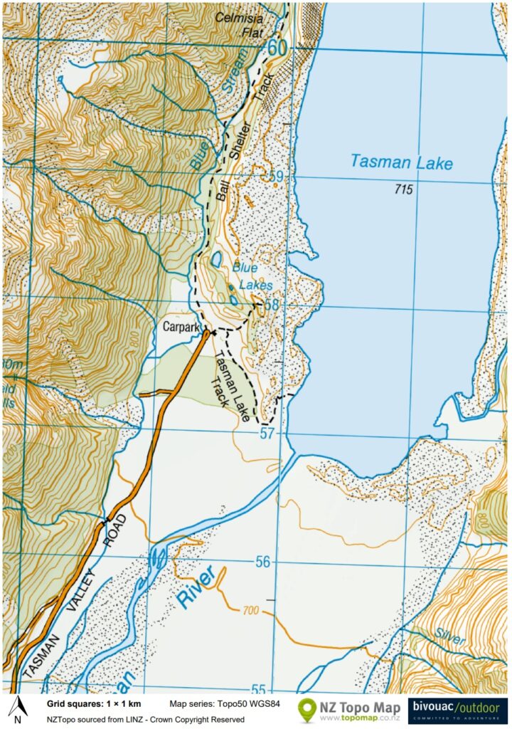 A Stroll in Tasman Valley; Witness the Astonishing Retreat of Tasman Glacier Tasman Valley map