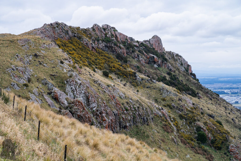 Te Moenga-o-Wheke / The Tors, the Prominent Peak on Port Hills for Viewing the Panorama of Canterbury Castle Rock