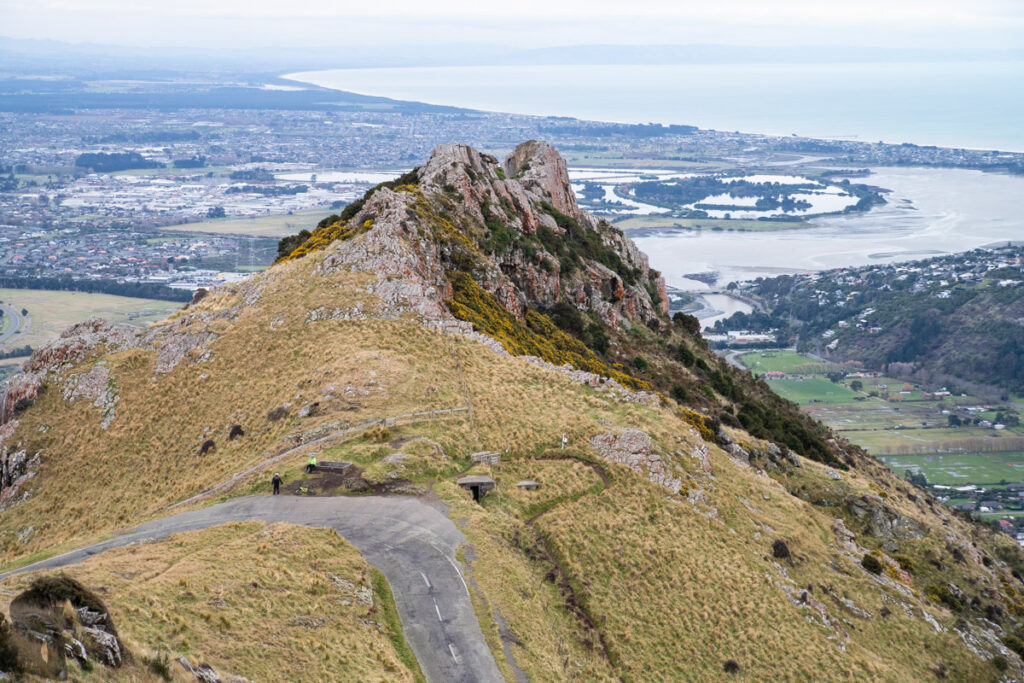 Te Moenga-o-Wheke / The Tors, the Prominent Peak on Port Hills for Viewing the Panorama of Canterbury Castle Rock and Summit Road