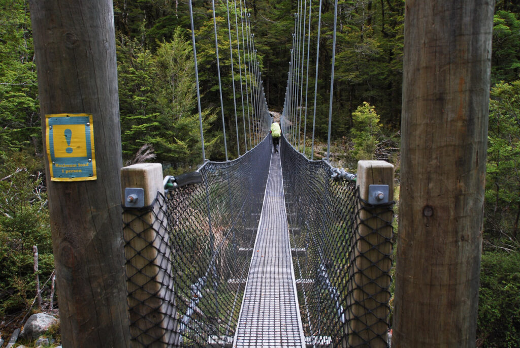 on the bridge near West Sabine Hut