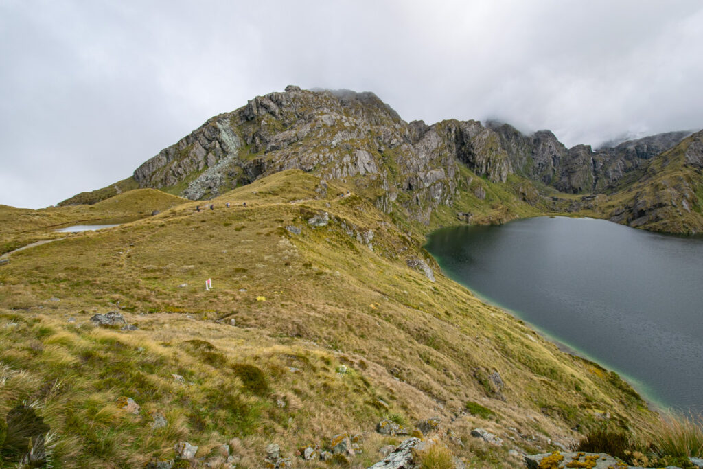 Valley of the Trolls / Lake Wilson, the Best Hidden Destination via Routeburn Track Approaching Harris Saddle; from here Valley of the Trolls and also the waterfall at the northern side of the valley are in sight.