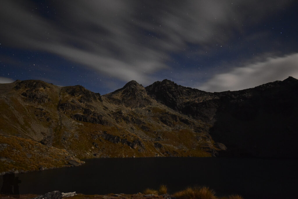 Camping on the Ridge of The Remarkables, Under the Majestic Double Cone The silent night at Lake Alta