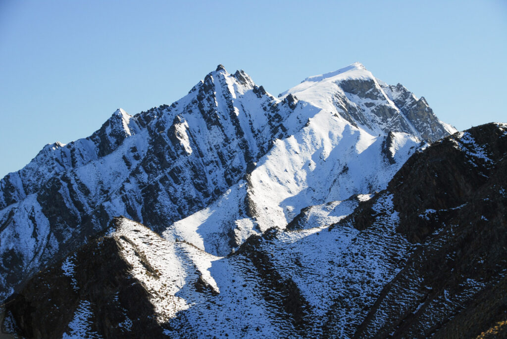 Corner Peak, the Prominent Pyramid Towering up above Lake Hāwea The breathtaking but formidable look of Corner Peak