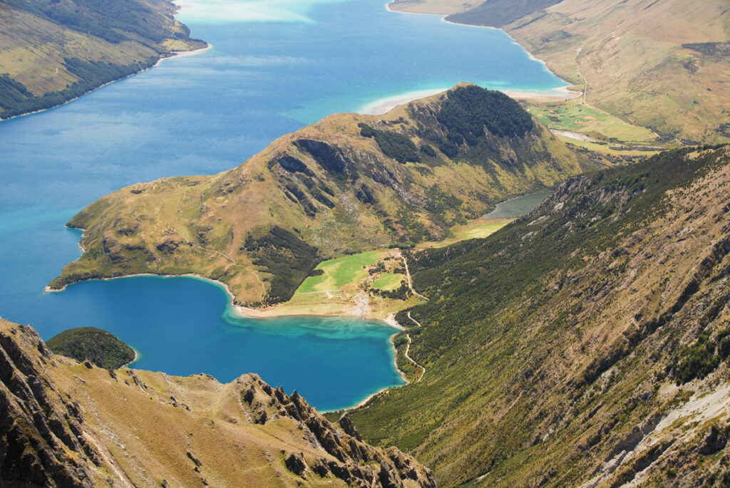 Corner Peak, the Prominent Pyramid Towering up above Lake Hāwea The Peninsula