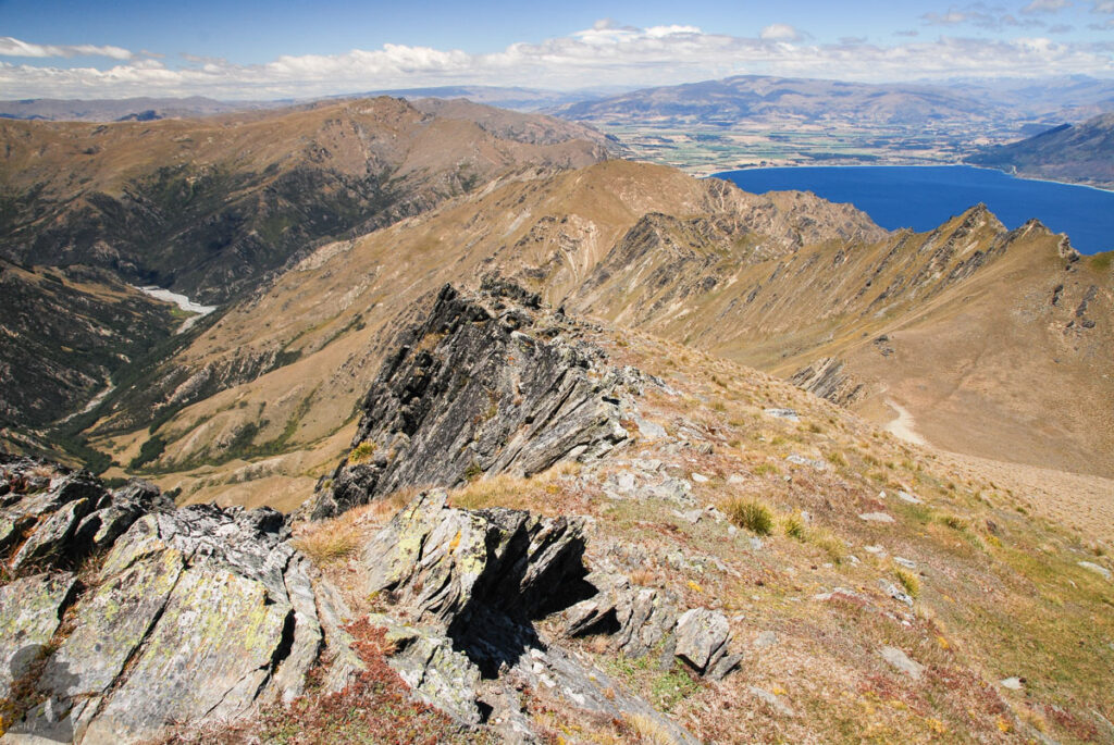 Corner Peak, the Prominent Pyramid Towering up above Lake Hāwea Corner Peak Route