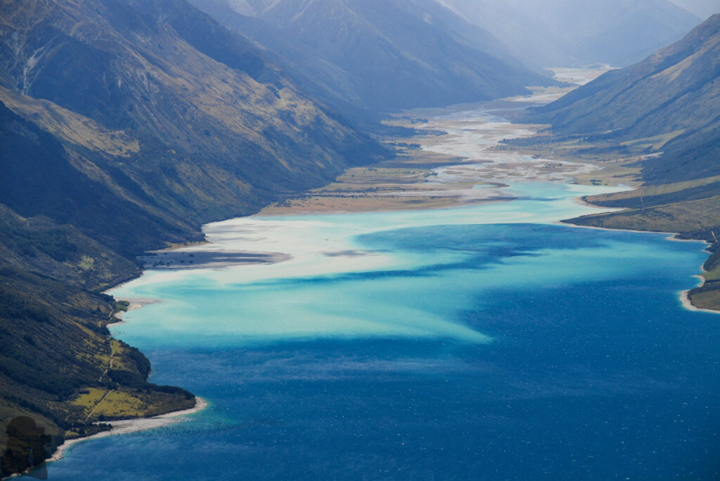 Corner Peak, the Prominent Pyramid Towering up above Lake Hāwea Lake Hāwea