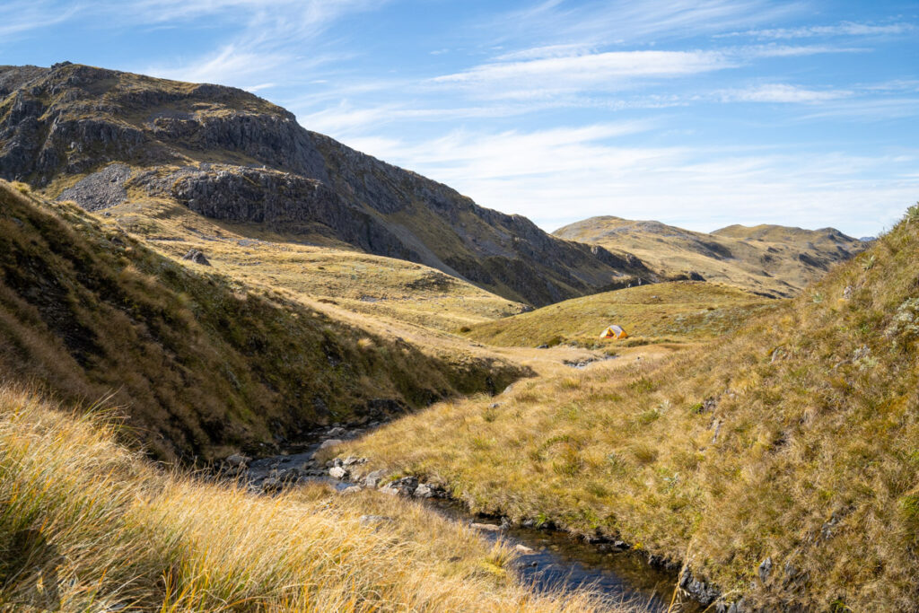 Camping in the Head of Deer Valley, via Lewis Tops Track Deer Valley