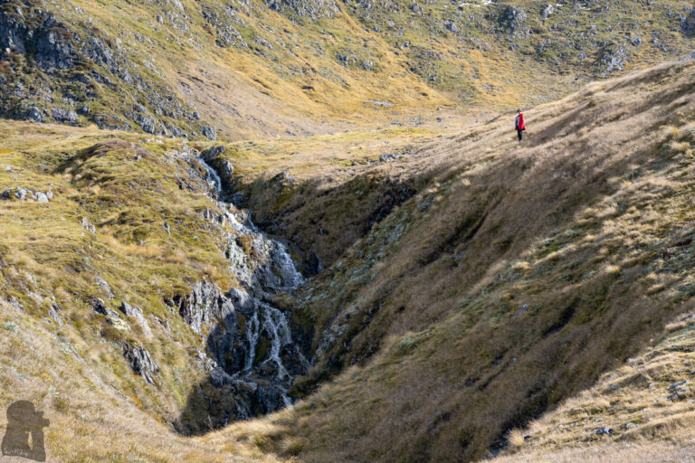 The falls and my partner in the head of Deer Valley