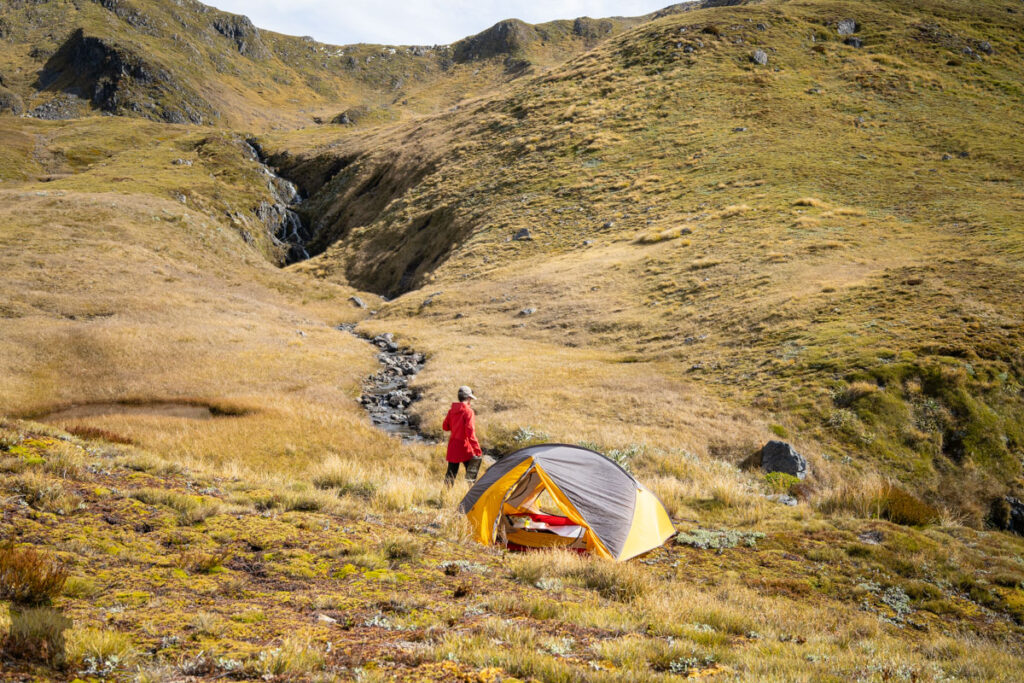 Camping in the Head of Deer Valley, via Lewis Tops Track Deer Valley