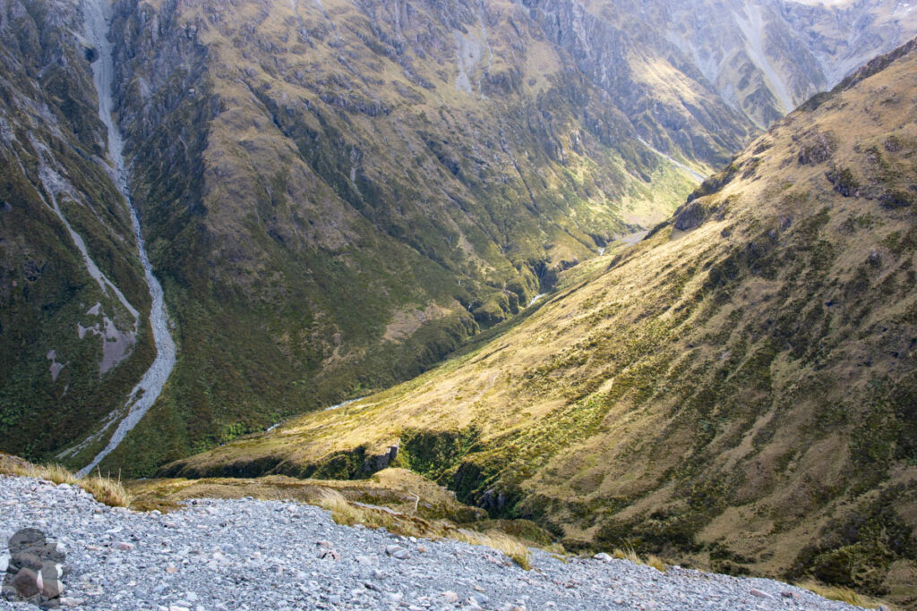 Lake Mavis, the Lovely Alpine Lake above Goat Pass in Arthur's Pass National Park (and our troubled hike) Gorges carved out by creeks