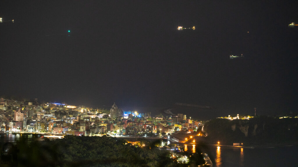 Hero Pavilion (好漢亭), Chaishan, the Best Lookout for viewing Kaohsiung Colorful houses in Qijin (旗津) and the lighthouse on Mount Cihou (旗後山)