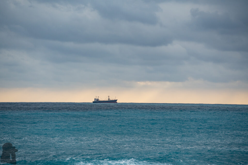 Hualien (花蓮), the City by the Mountain and Sea in Eastern Taiwan ship on the sea
