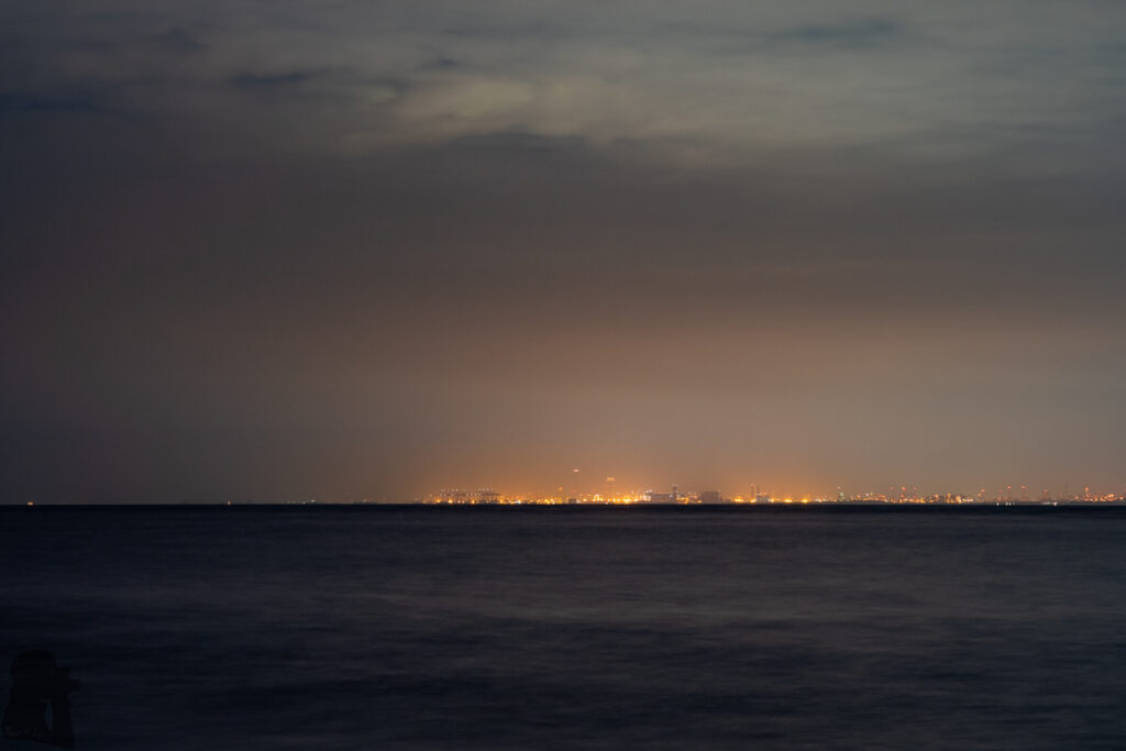 Xiao-Liuqiu (小琉球), a Busy and Lovely Tropical Island The city light from Kaohsiung / Pingtung on the other side of the sea