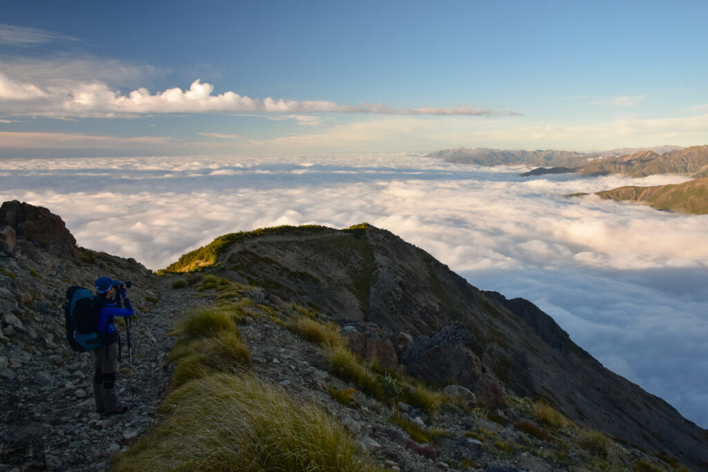Mt. Fyffe, the Peak with the Bird's Eye View across Kaikōura Peninsula The morning we left Mt. Fyffe